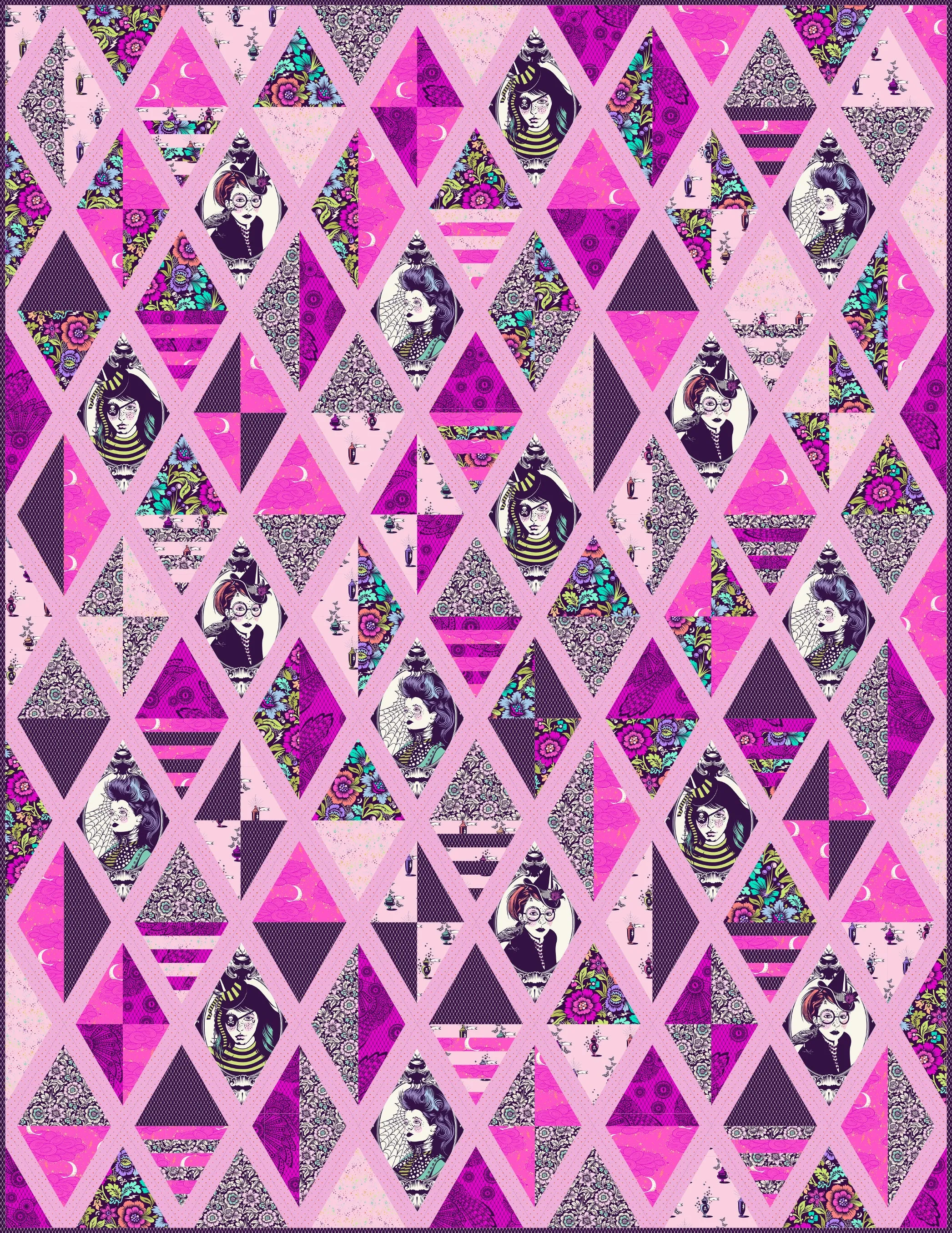 * Nightshade (Déjà Vu) designed by Tula Pink Set Sail Quilt fabric pack.