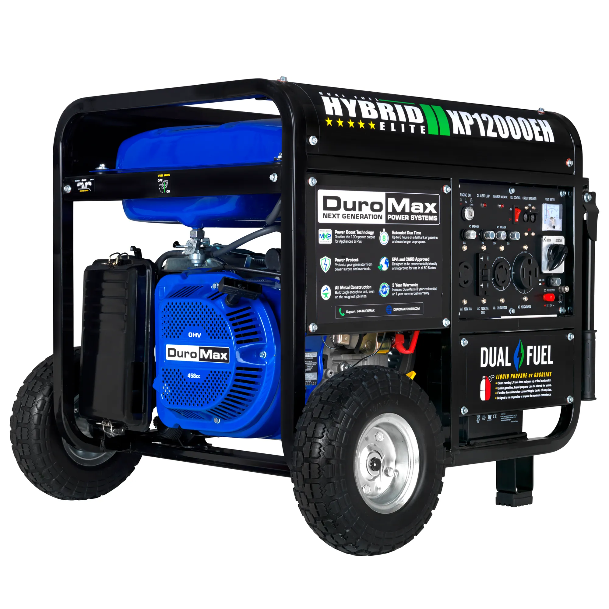 12,000 Watt Dual Fuel Portable Generator