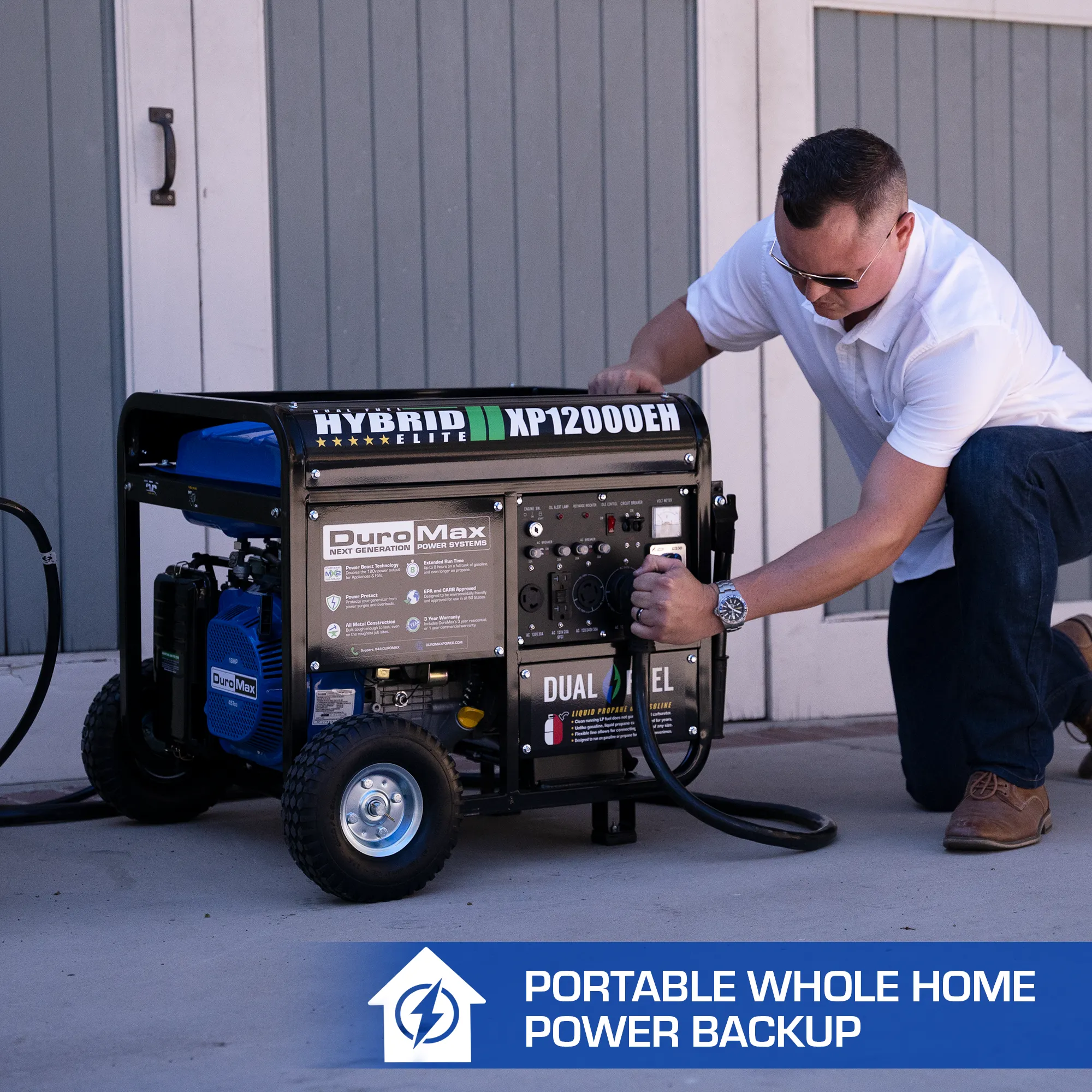 12,000 Watt Dual Fuel Portable Generator