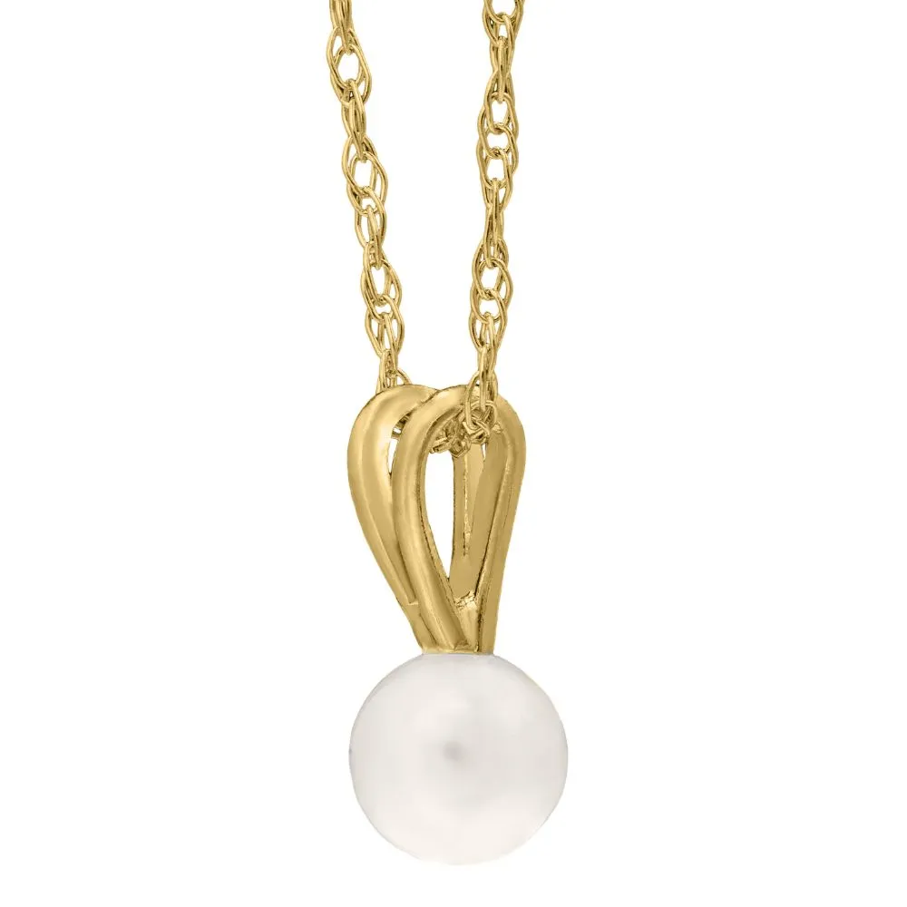 14k Gold Children's Pearl Necklace