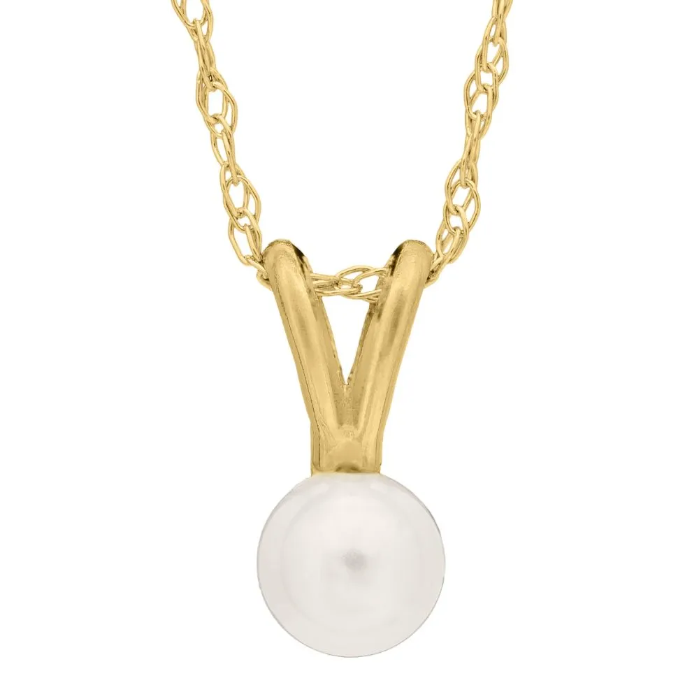 14k Gold Children's Pearl Necklace