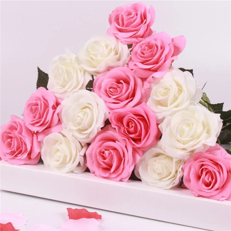 15pcs Realistic Artificial Rose Bouquet