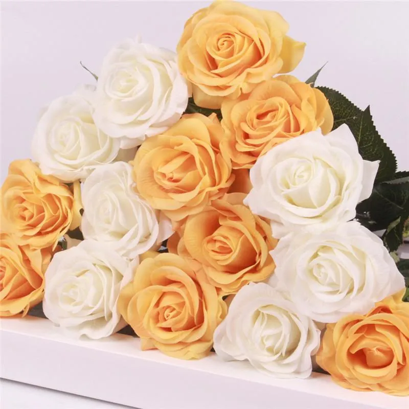 15pcs Realistic Artificial Rose Bouquet