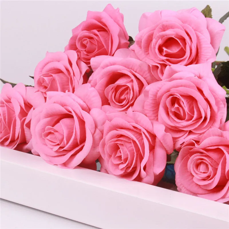 15pcs Realistic Artificial Rose Bouquet