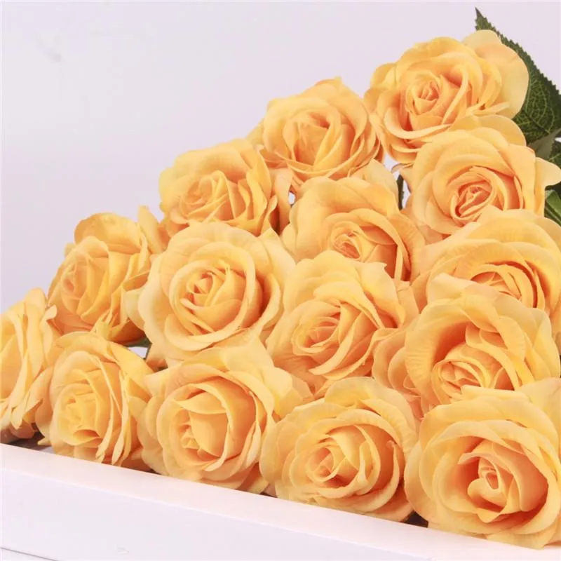 15pcs Realistic Artificial Rose Bouquet