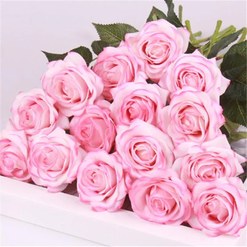 15pcs Realistic Artificial Rose Bouquet