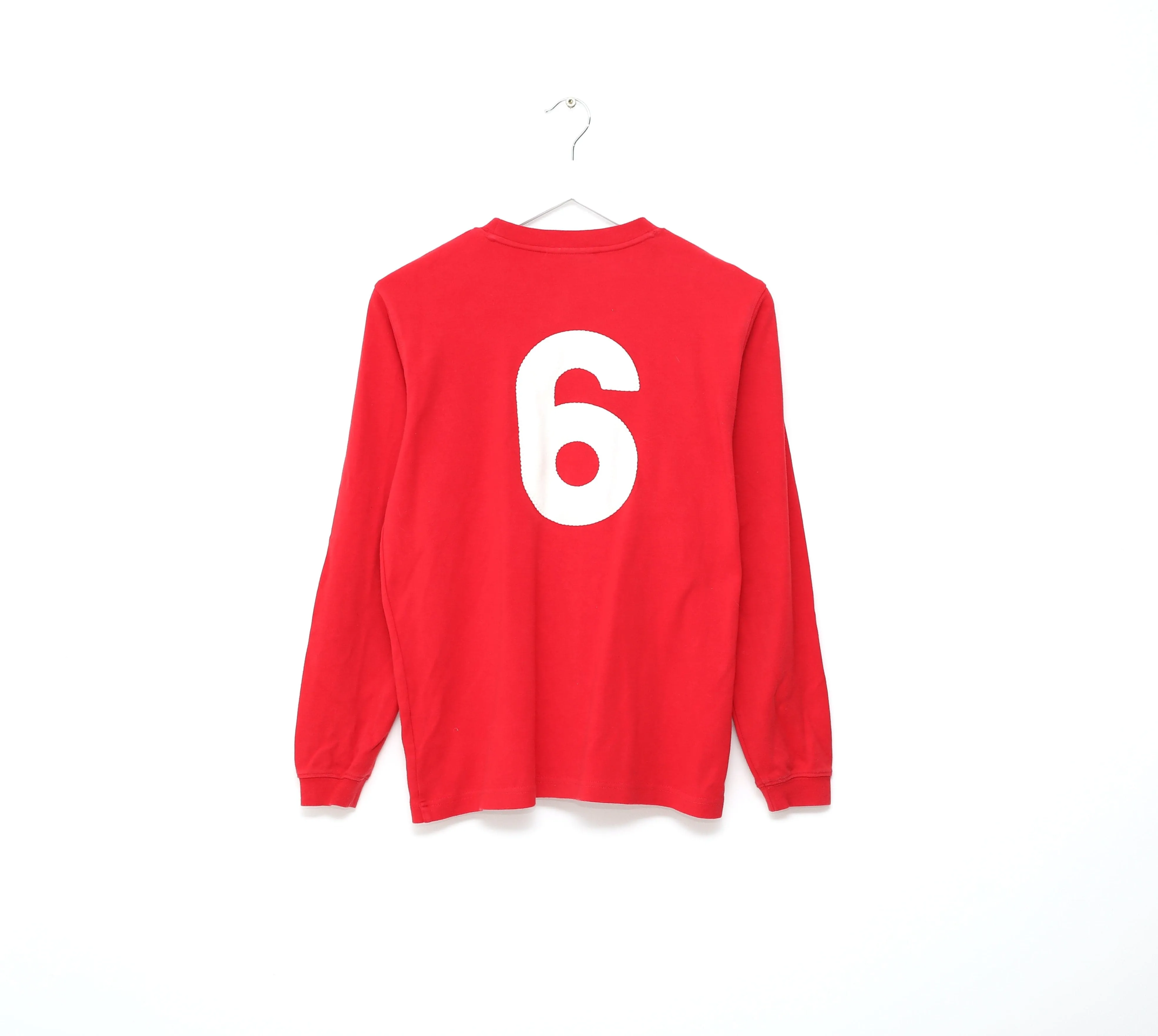 1966 Bobby MOORE #6 England Vintage Umbro Away LS Football Shirt (M) West Ham