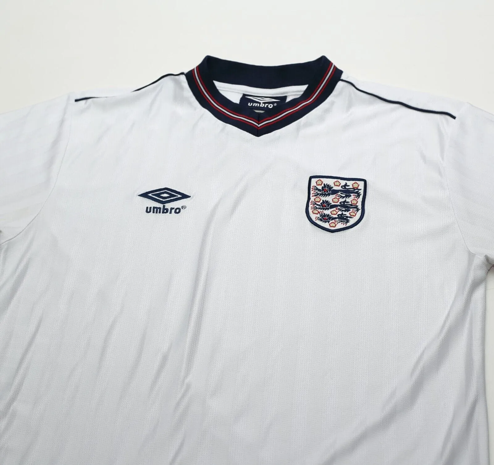 1984/87 ENGLAND Retro Umbro Home Football Shirt (M/L) Mexico World Cup 1986