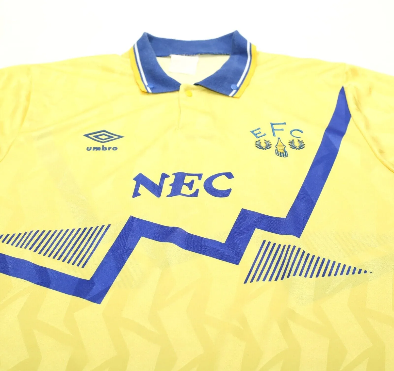 1990/92 EVERTON Vintage Umbro Away Football Shirt Jersey (L)