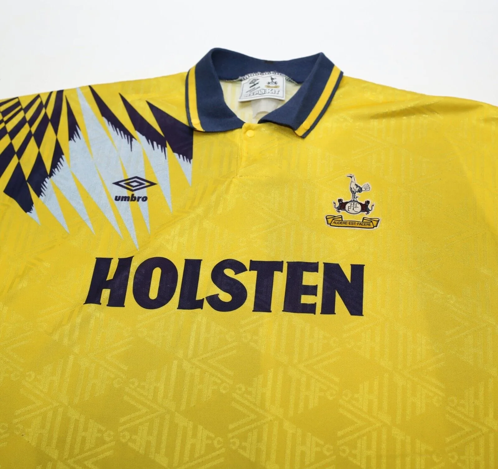 1991/95 TOTTENHAM HOTSPUR Vintage Umbro Away Football Shirt (L)