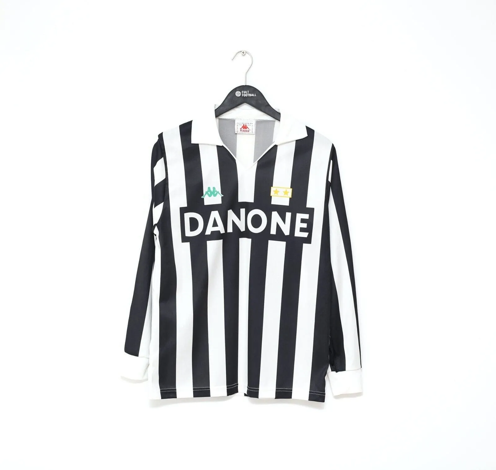 1992/94 BAGGIO #10 Juventus Vintage Kappa Home LS Football Shirt Jersey (S/M)