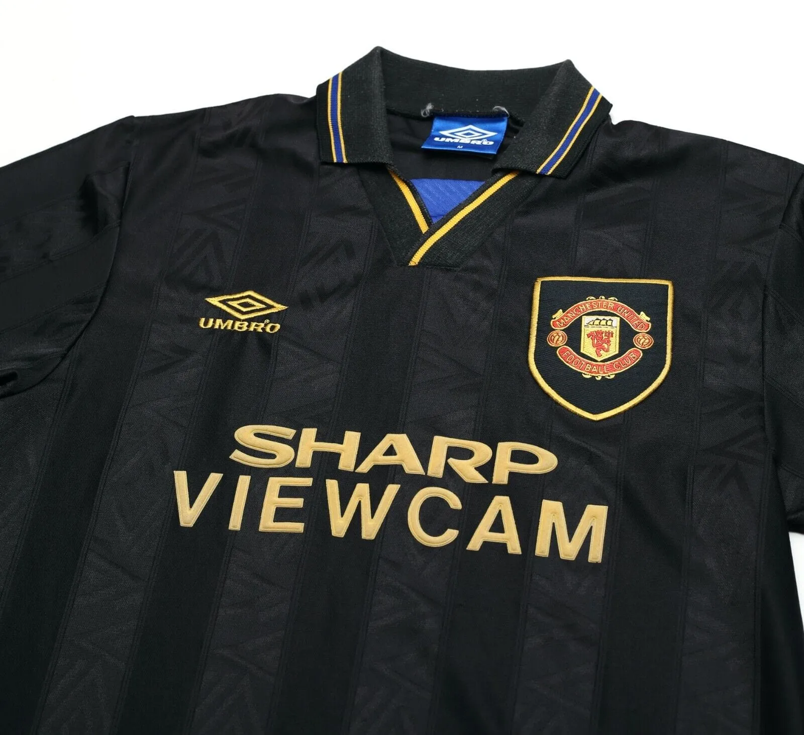 1993/95 CANTONA #7 Manchester United Vintage Umbro Away Football Shirt (XL)