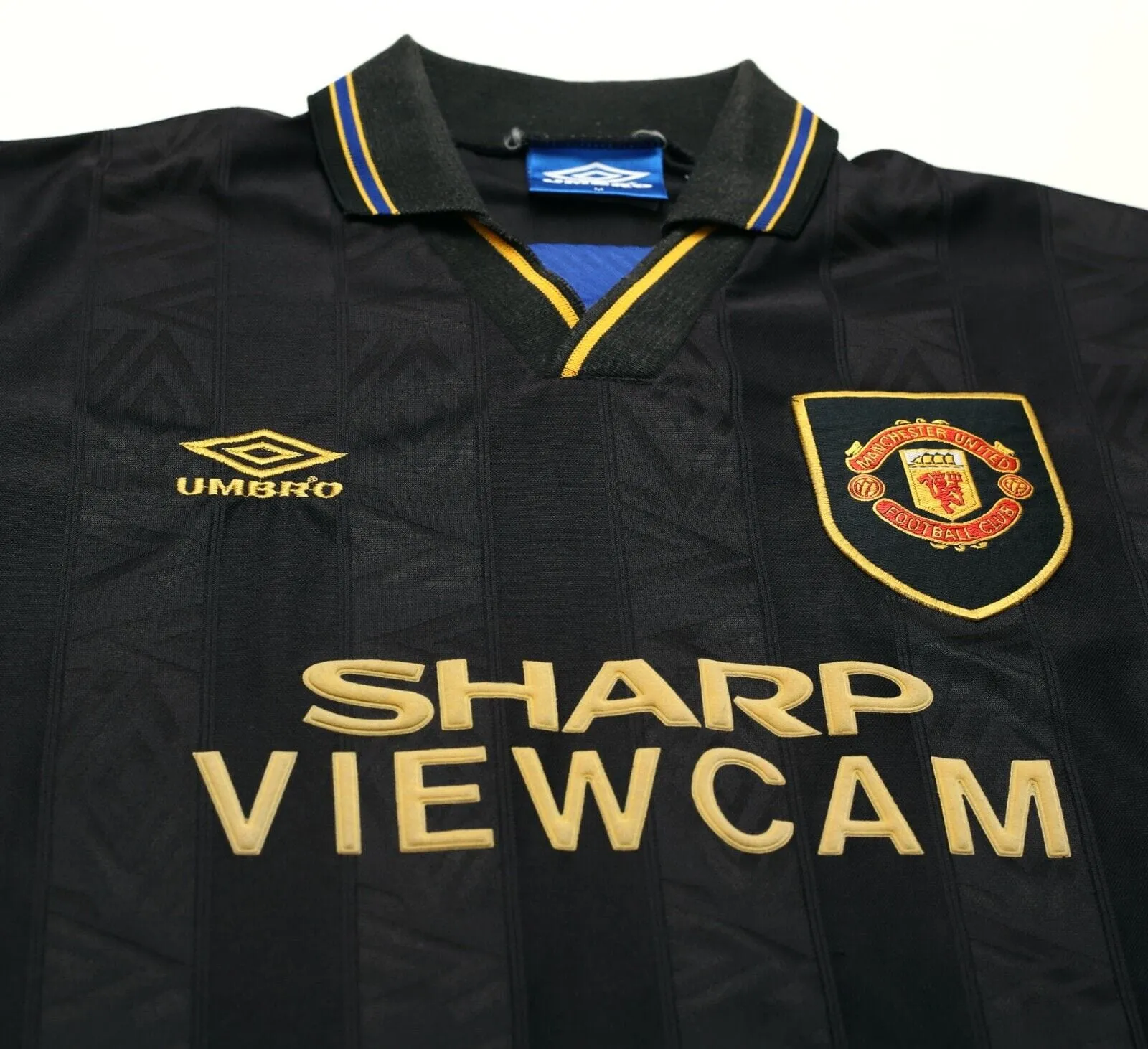 1993/95 CANTONA #7 Manchester United Vintage Umbro Away Football Shirt (XL)