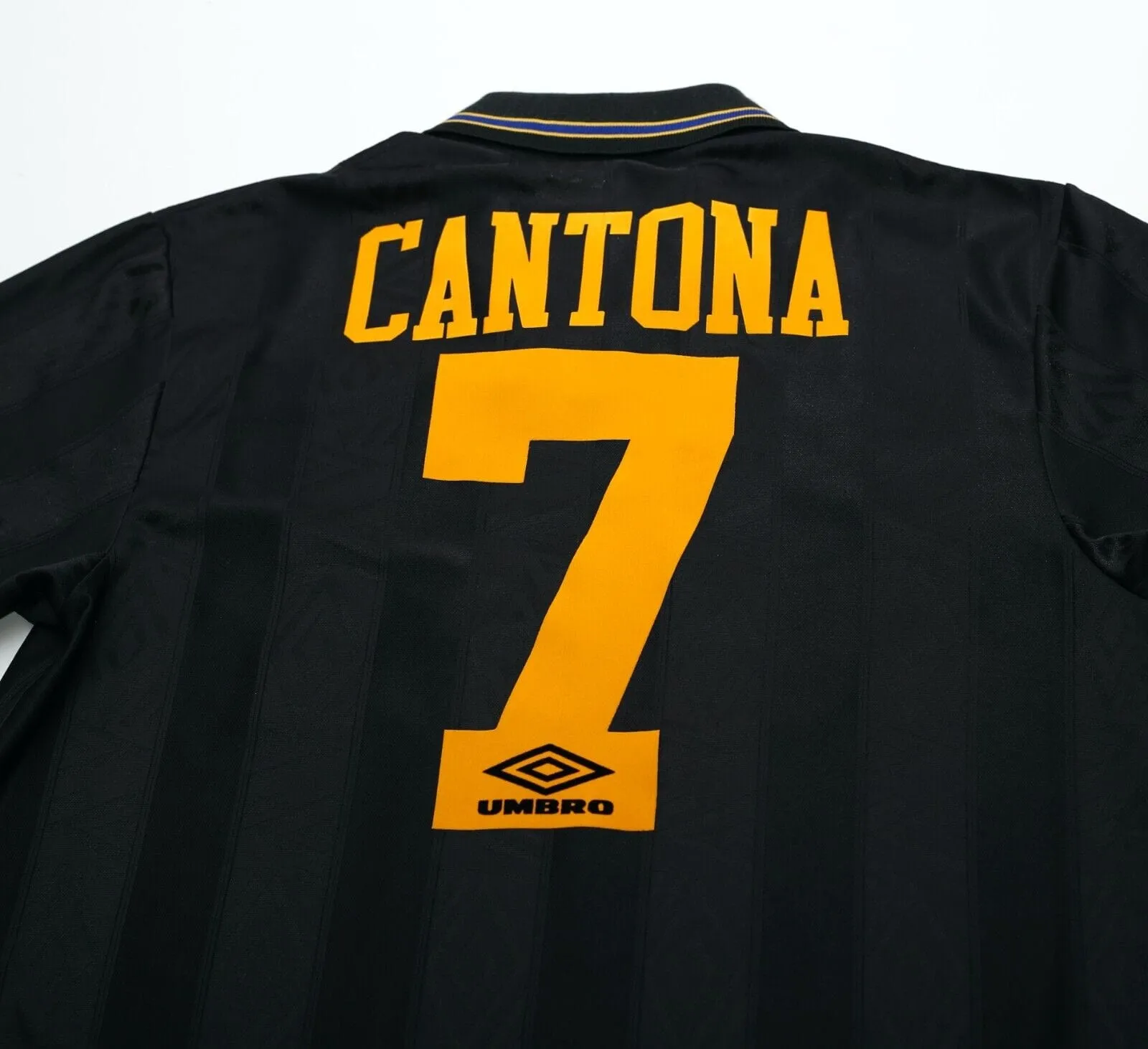 1993/95 CANTONA #7 Manchester United Vintage Umbro Away Football Shirt (XL)