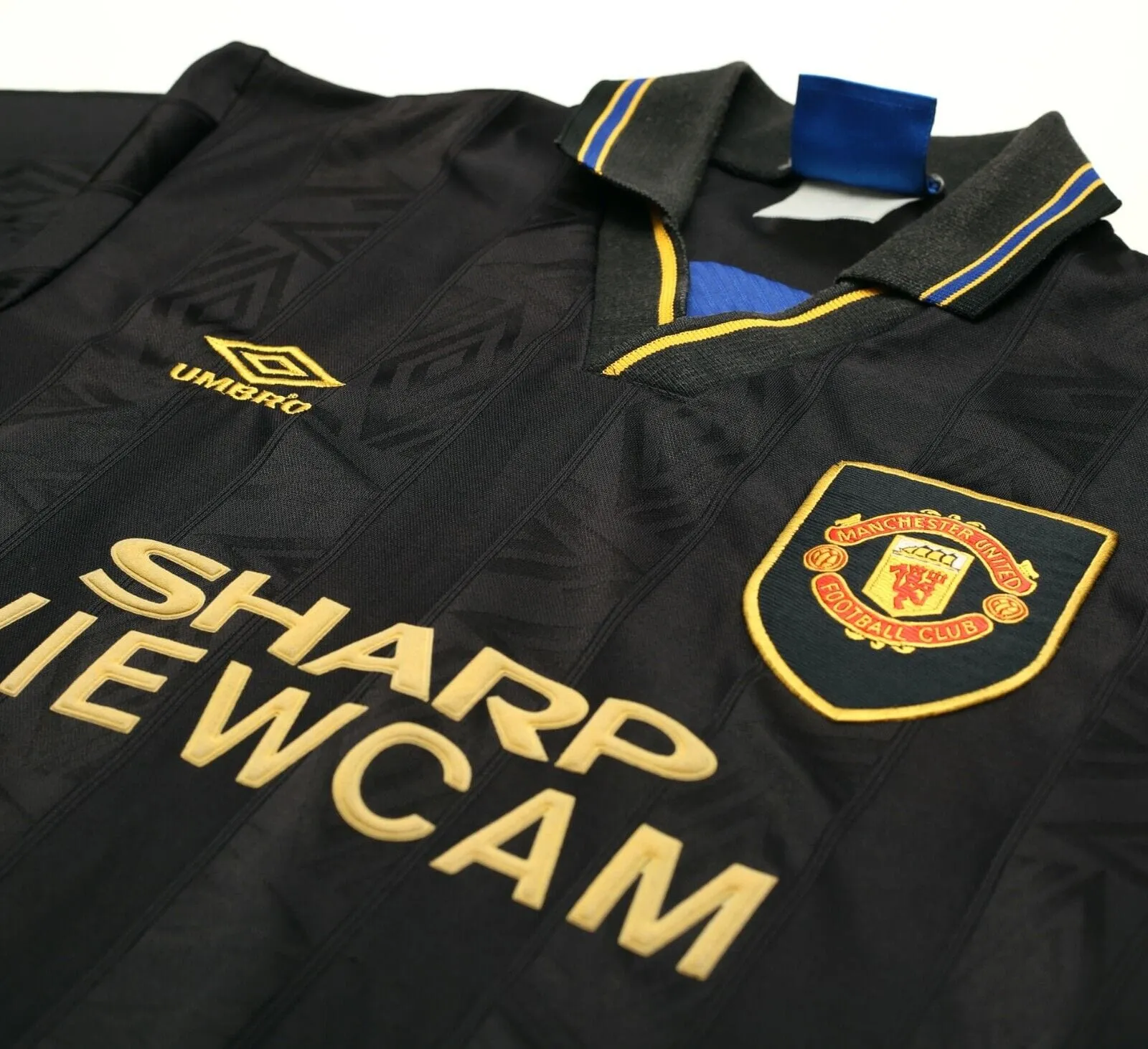 1993/95 CANTONA #7 Manchester United Vintage Umbro Away Football Shirt (XL)