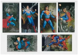 1994 SKYBOX SUPERMAN MAN OF STEEL PLATINUM COLLECTORS SPECTRA ETCH FOIL 6 CARD SET