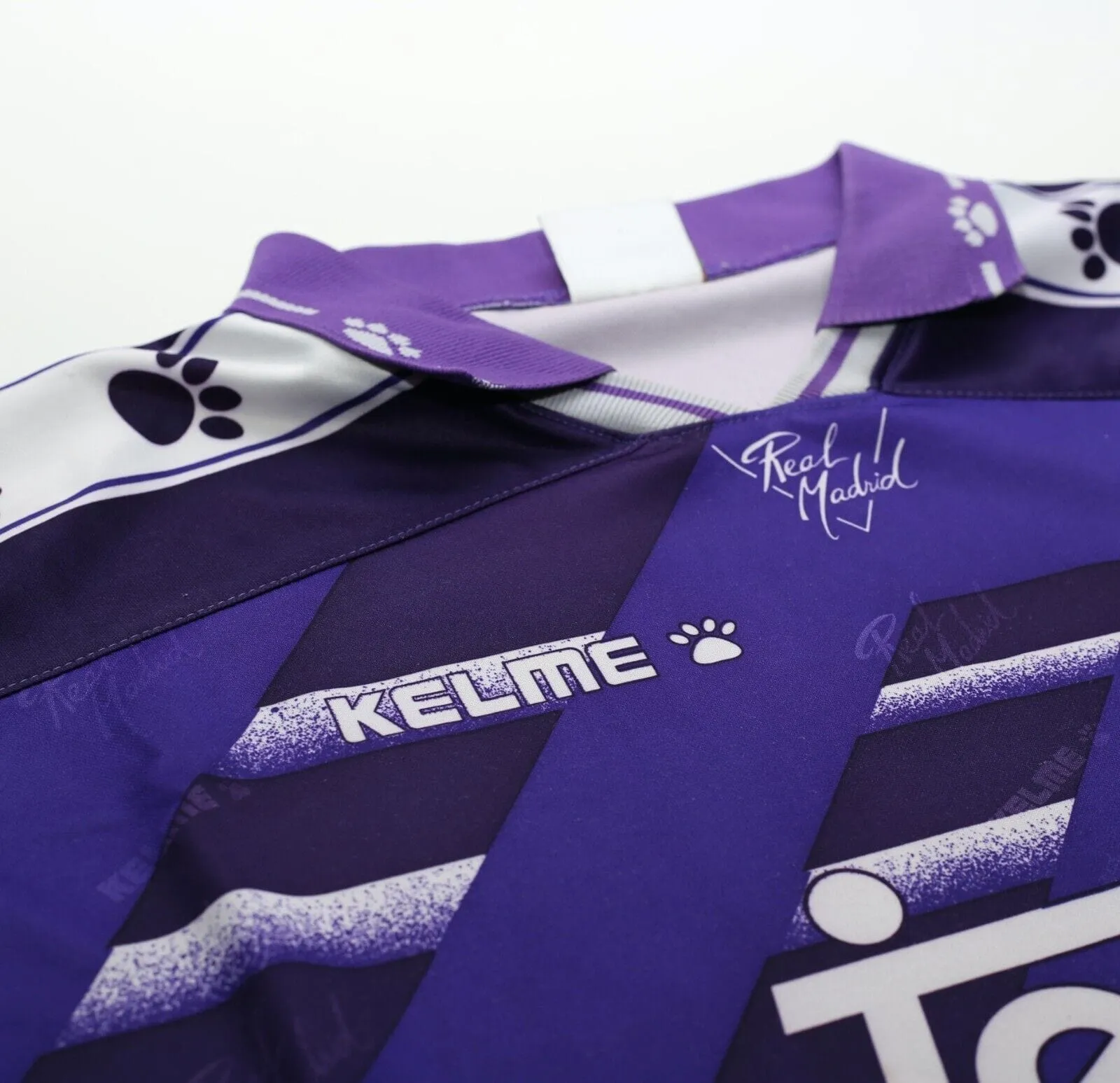 1994/96 REAL MADRID Vintage Kelme Away Football Shirt Jersey (L)