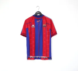 1997/98 BARCELONA Vintage Kappa Home Football Shirt (S) RIVALDO FIGO Era