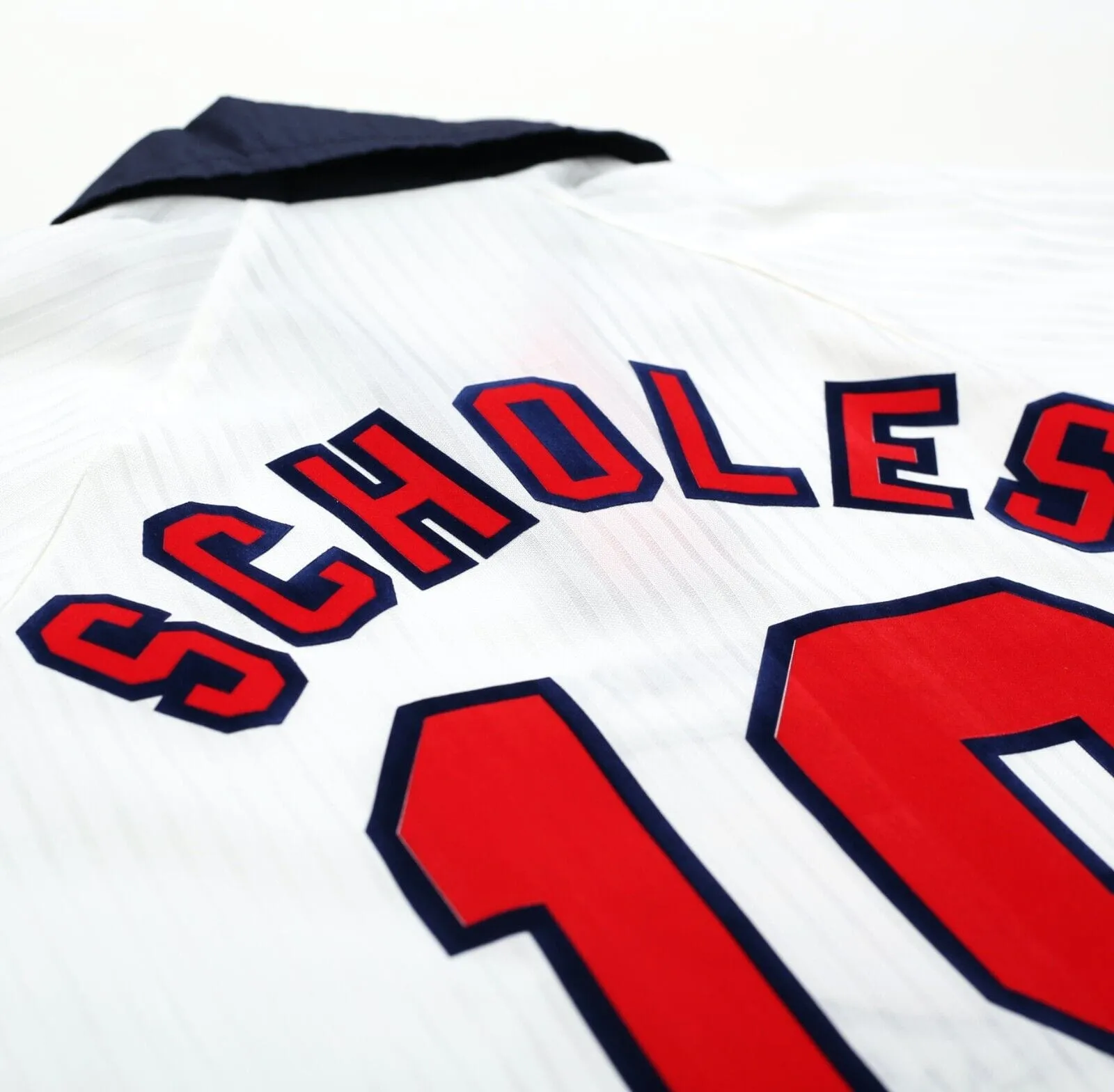 1997/99 SCHOLES #19 England Vintage Umbro Home Football Shirt (XXL) Le Tournoi