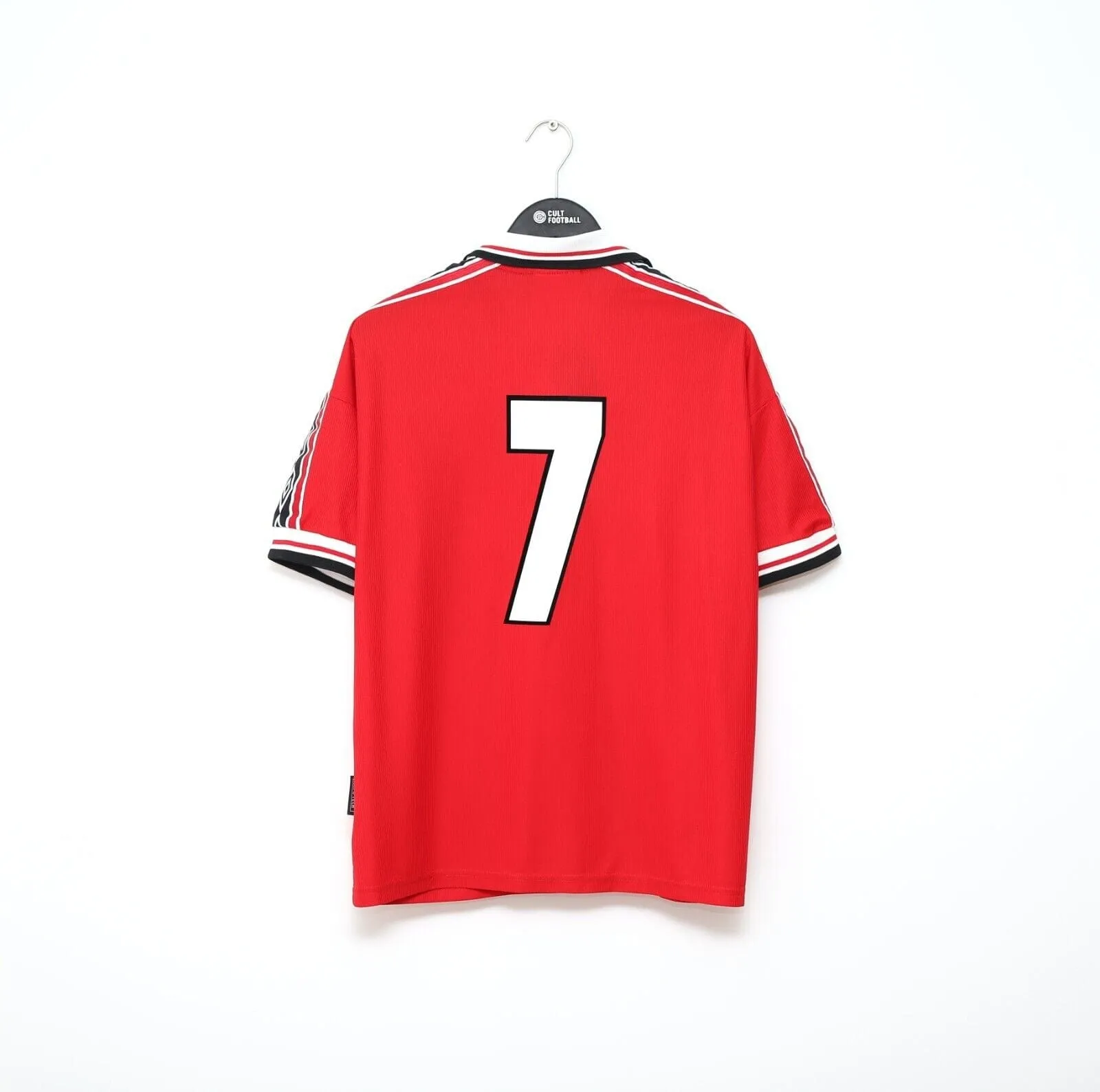 1998 CANTONA #7 Manchester United Vintage Umbro (M) MUNICH Memorial Match