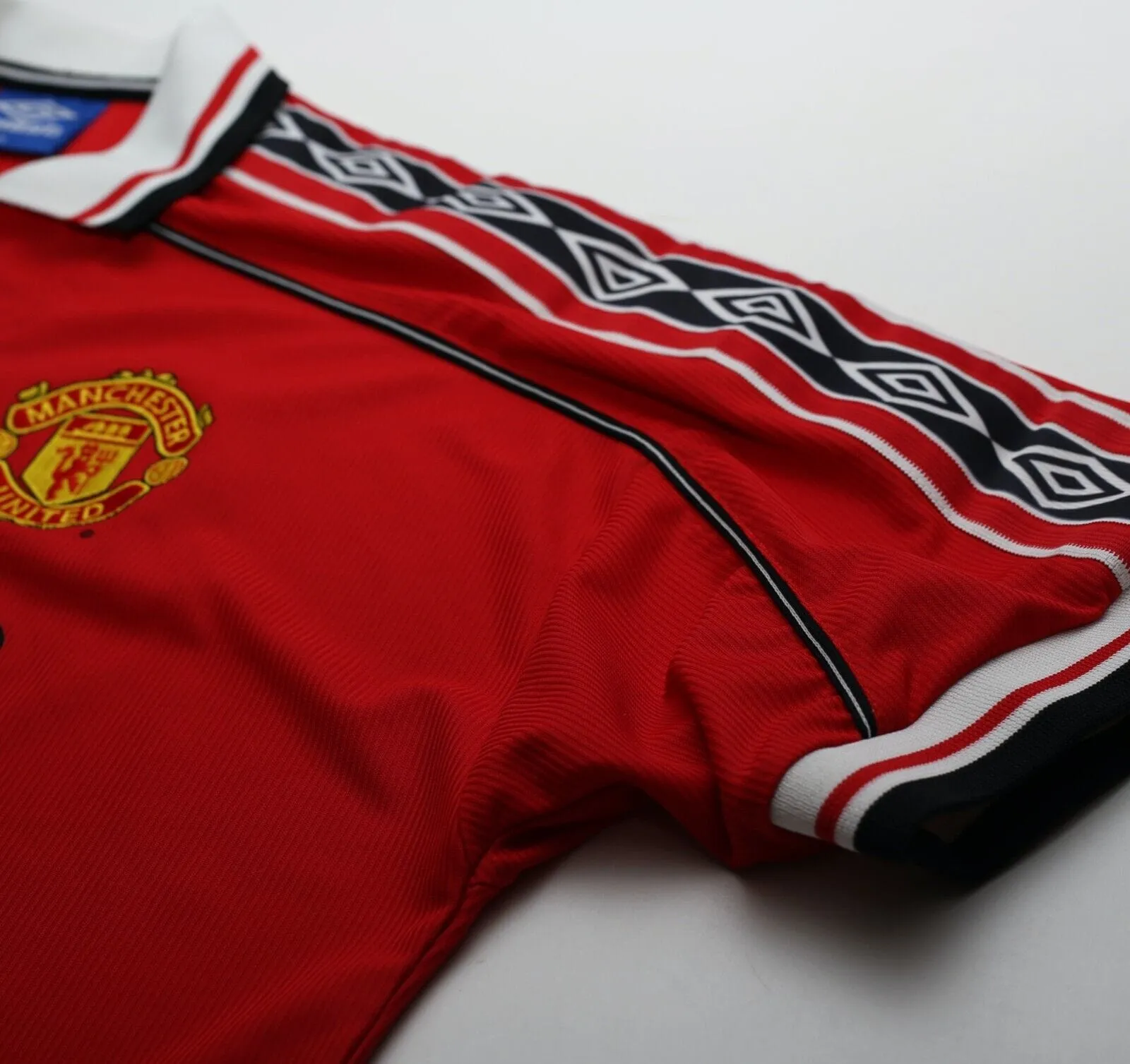 1998/00 MANCHESTER UNITED Vintage Umbro 'CL Winners" Home Football Shirt (XL)