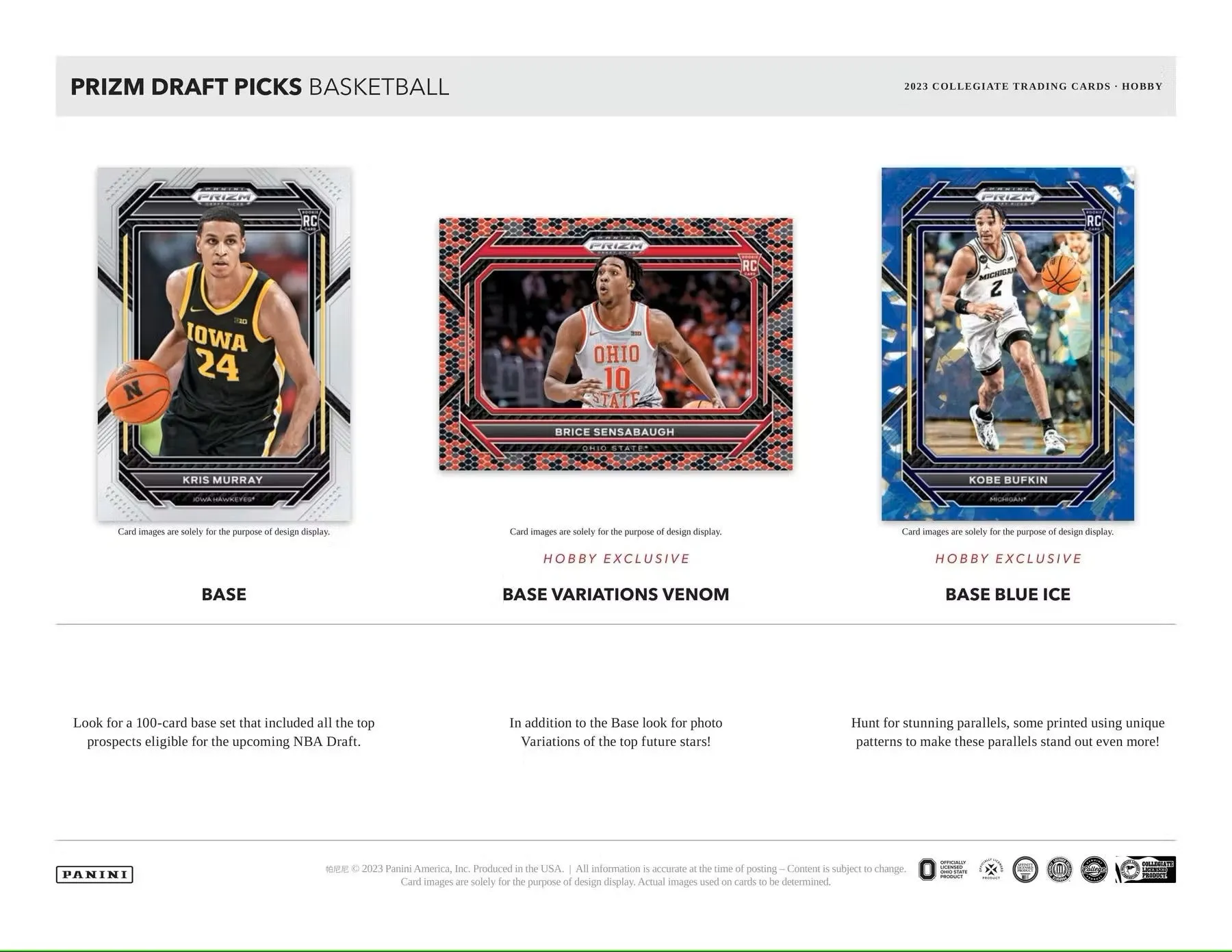 2023/24 Panini Prizm Draft Picks Basketball Hobby Box