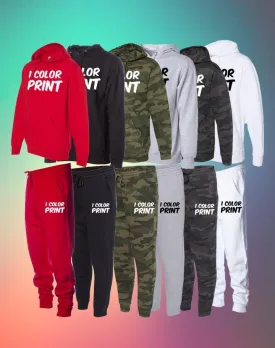 48 1-Color Print Jogger Sets