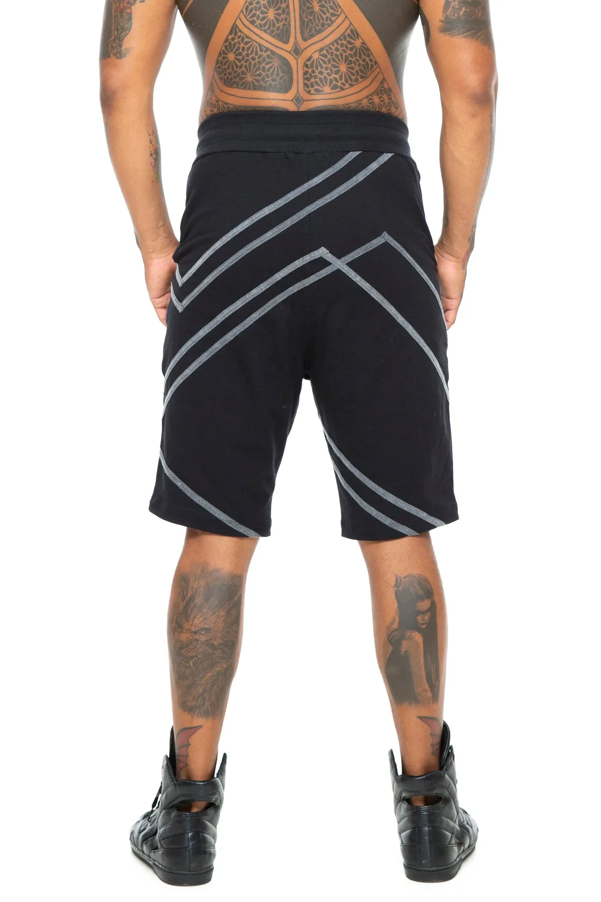 5D x Stellar Dust Mens Chevron Shorts - last size Medium