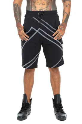 5D x Stellar Dust Mens Chevron Shorts - last size Medium