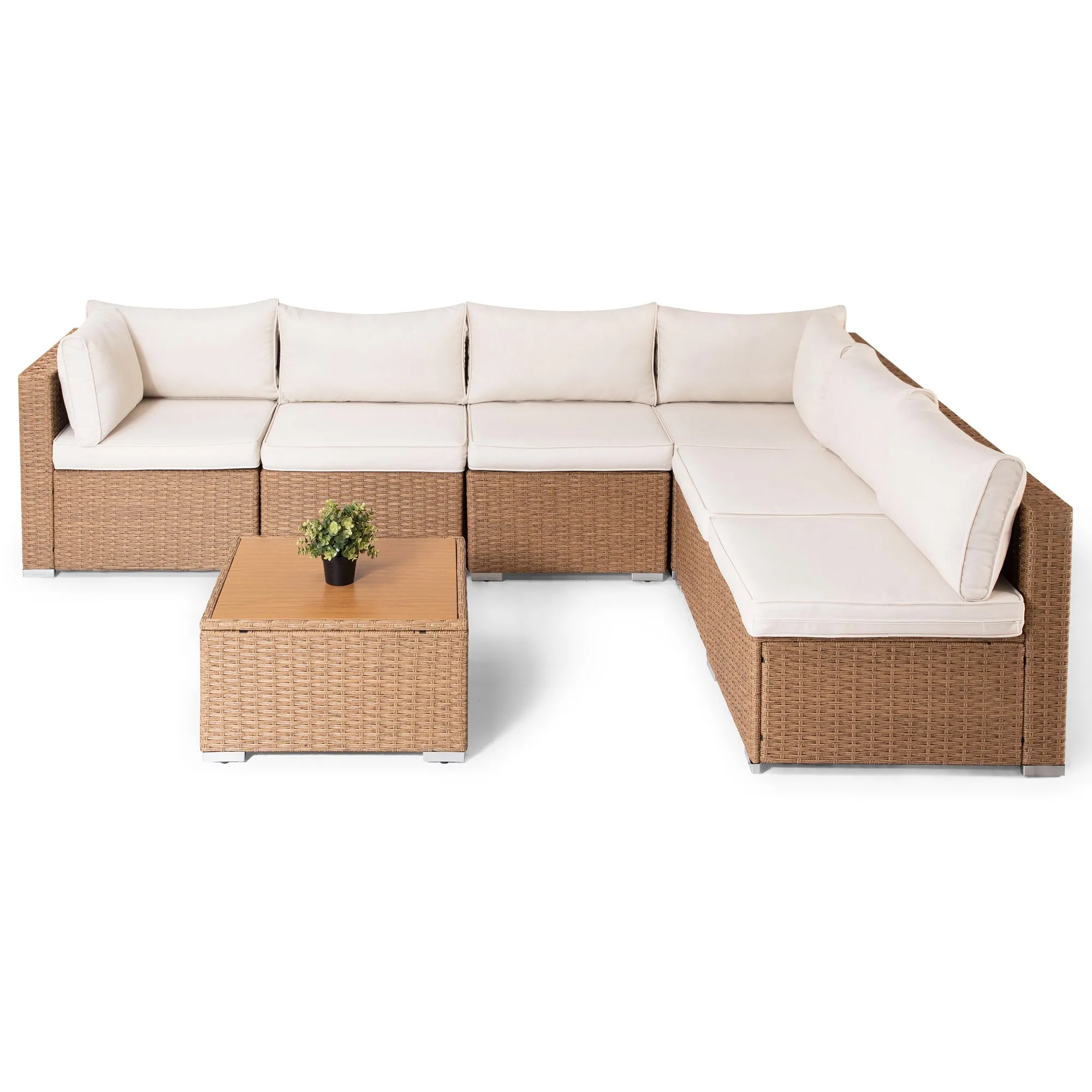 7 Piece Rattan Patio Furniture Sets