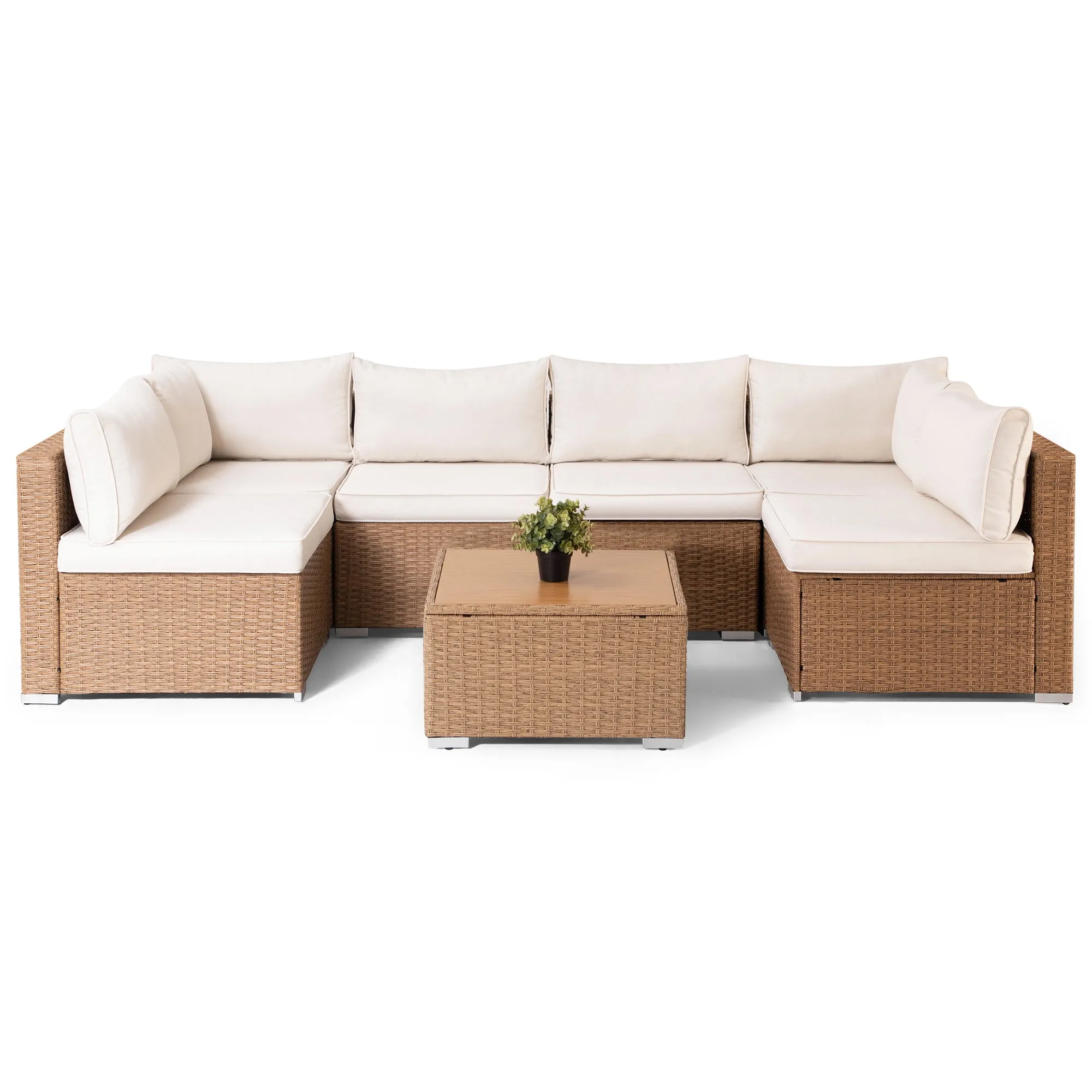 7 Piece Rattan Patio Furniture Sets