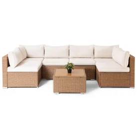 7 Piece Rattan Patio Furniture Sets