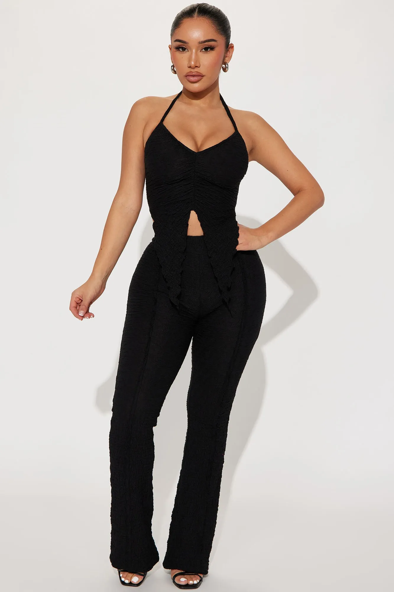 A Little Extra For You Pant Set - Black