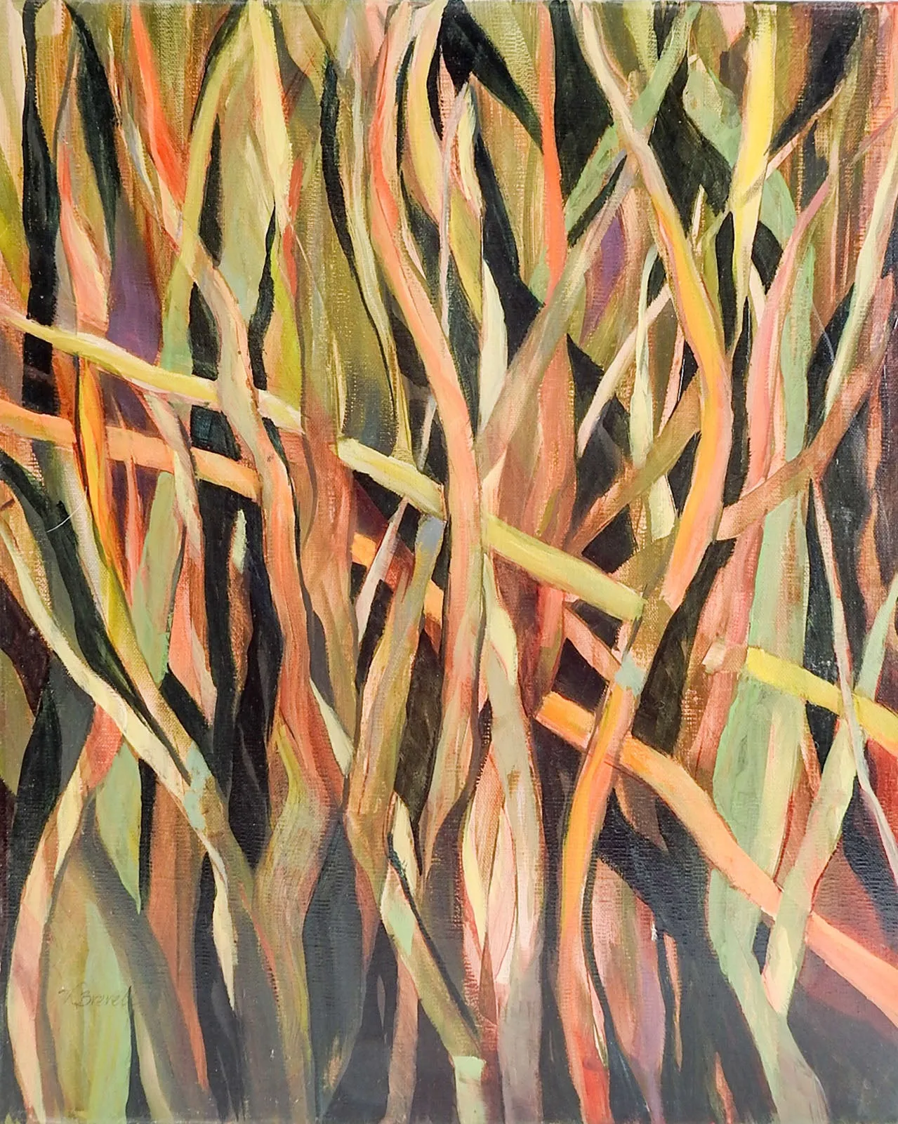 Abstract Field of Grass Painting