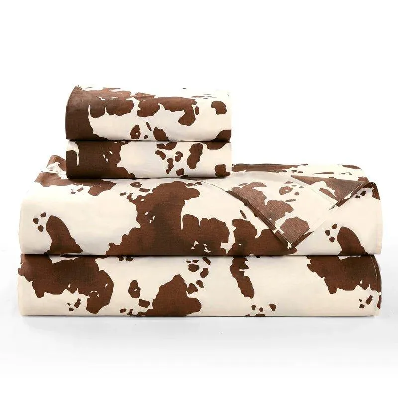 All-Over Cowhide Print Sheets