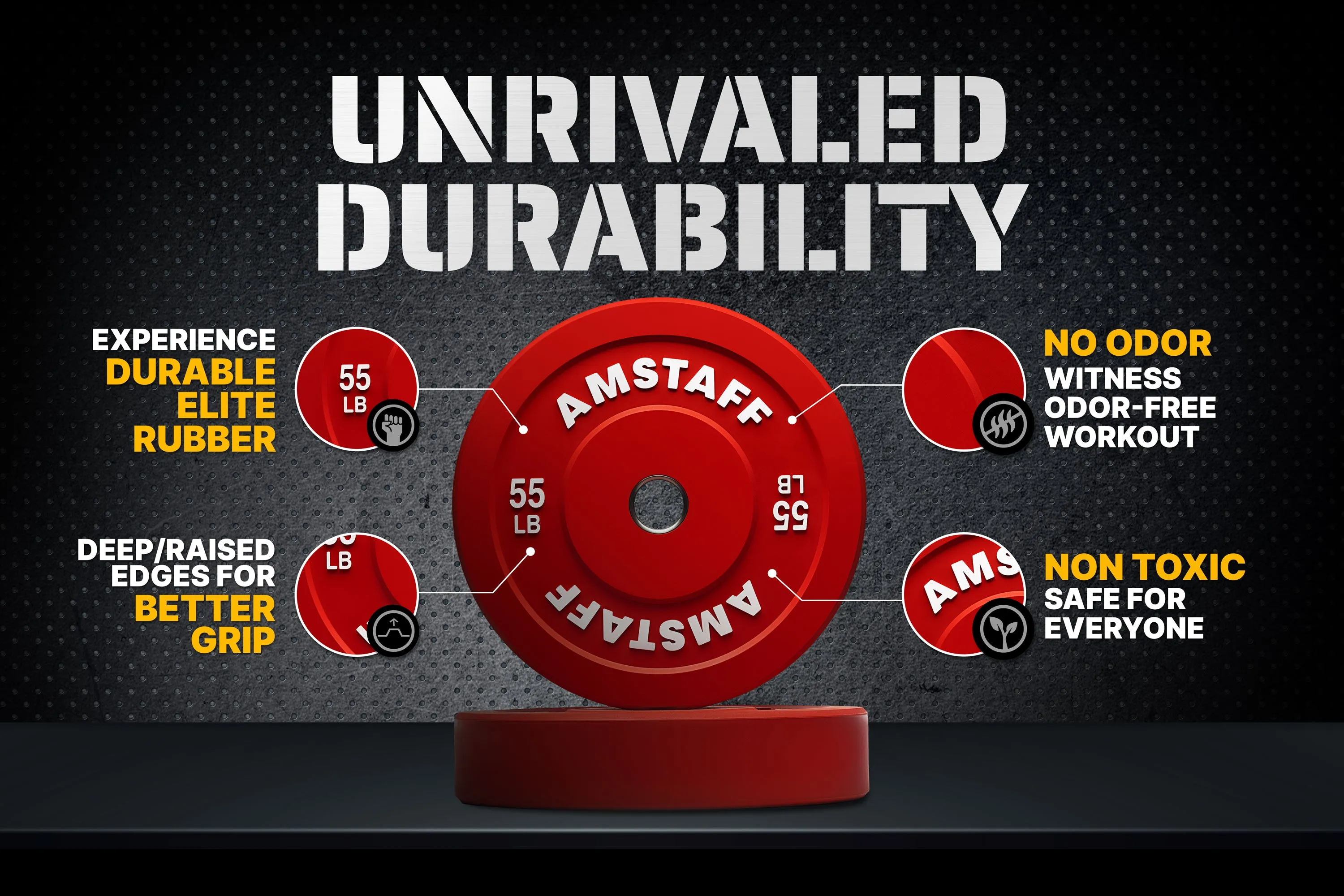 AmStaff Fitness Coloured Bumper Plates