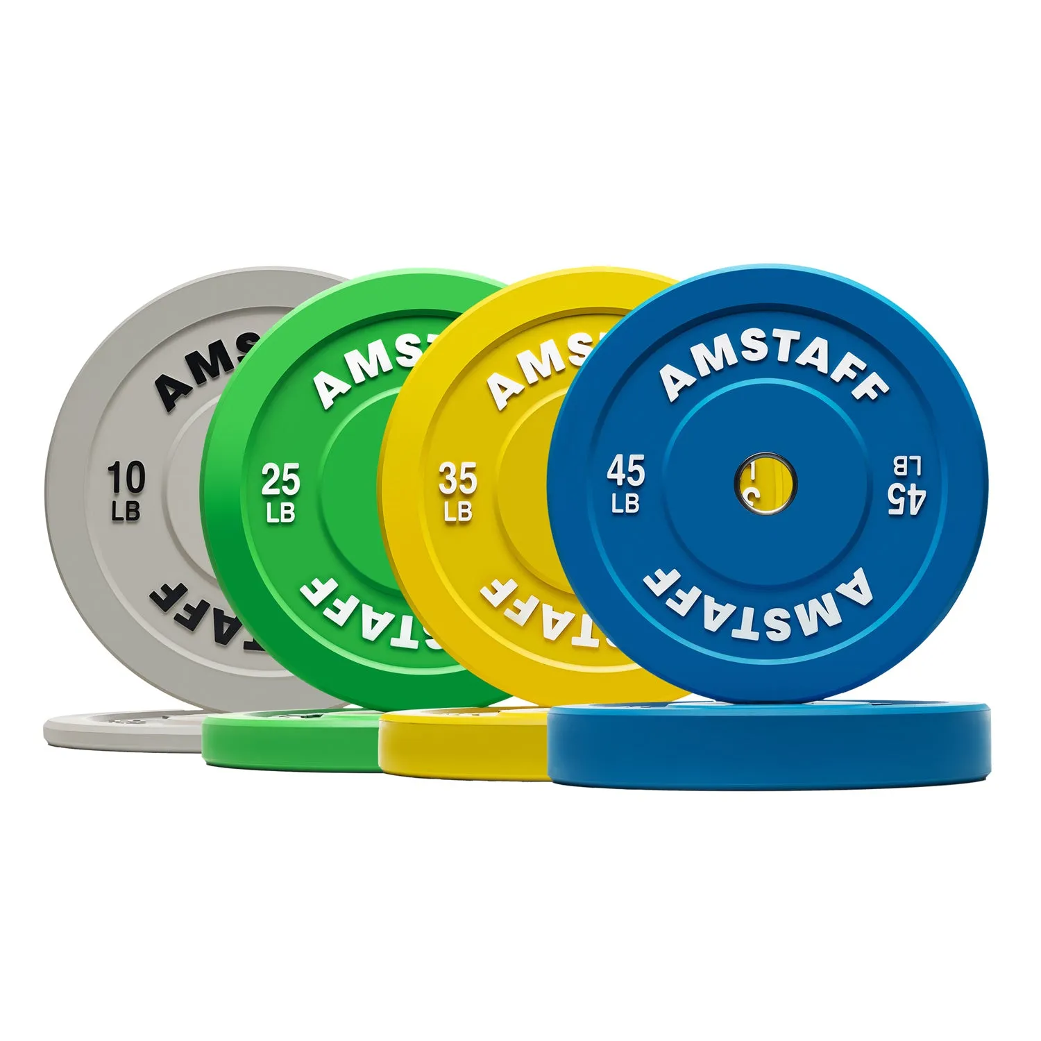 AmStaff Fitness Coloured Bumper Plates