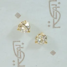 Antique 0.47tcw Diamonds in Gold Martini Stud Earrings