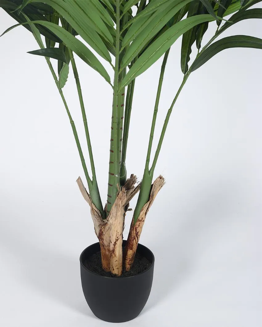 Areca Palm Big Leaves Artificial Plant with Black Pot | 6 ft