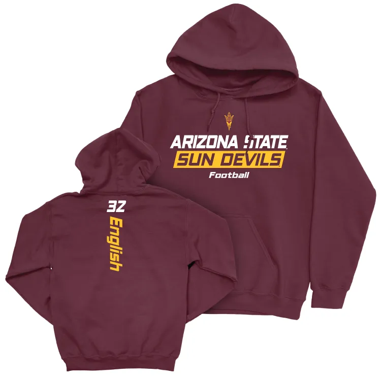 Arizona State Football Maroon Rush Hoodie - Deric English