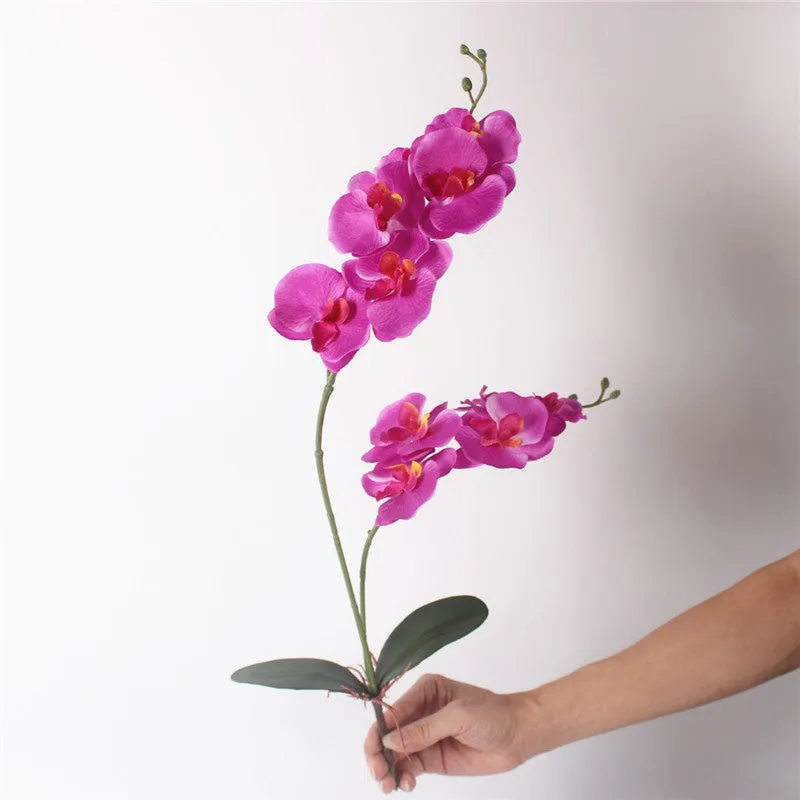 Artificial Orchid Flower with Leaf