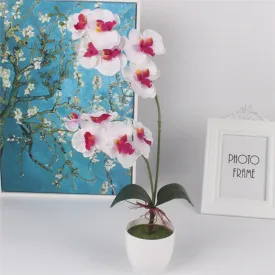 Artificial Orchid Flower with Leaf