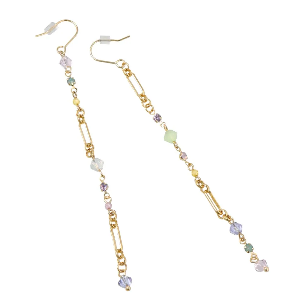 Beaded Chain Drop Earrings