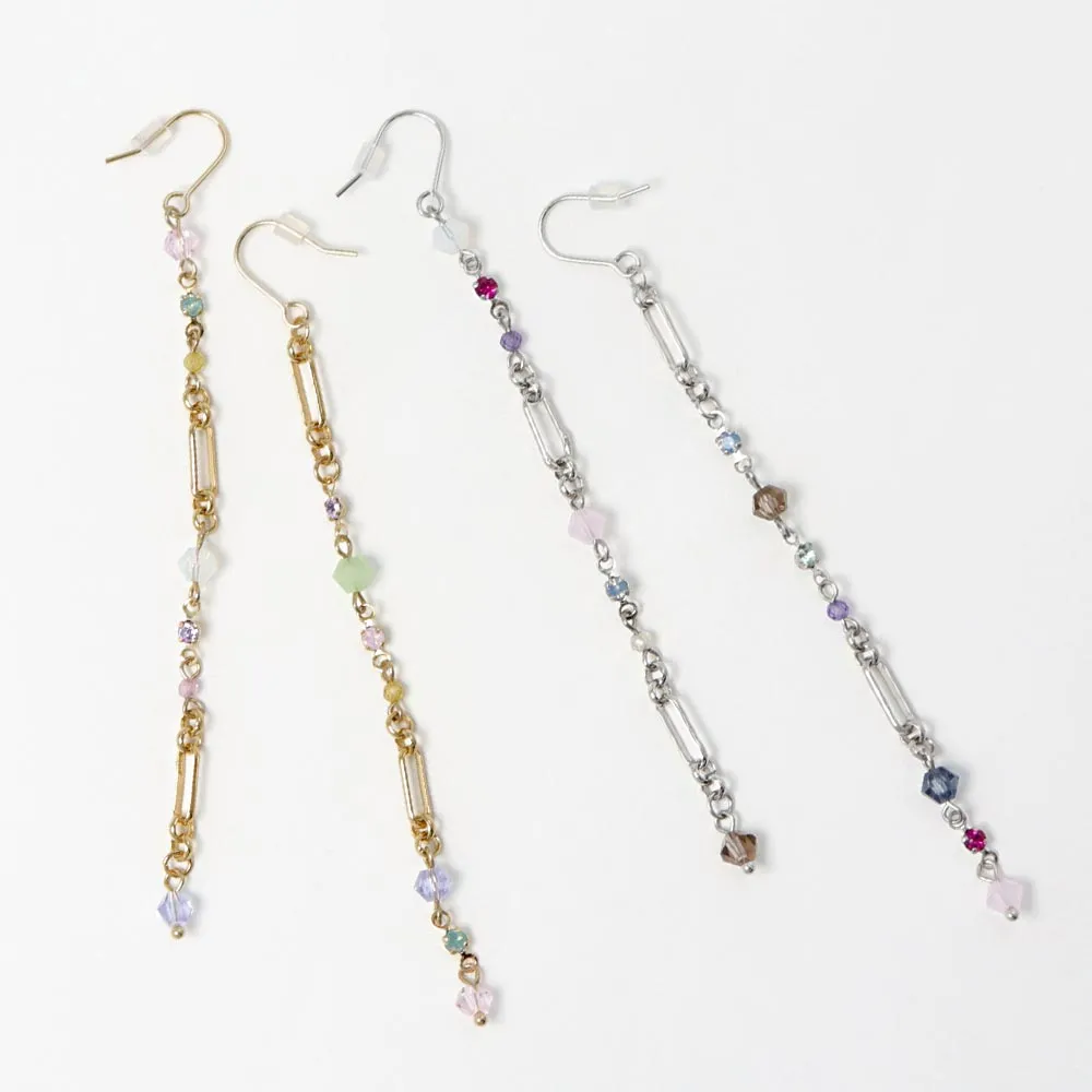 Beaded Chain Drop Earrings