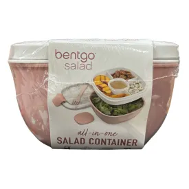 Bentgo Salad All-in-One 54oz Adult Salad Container with Fork, Blush Marble