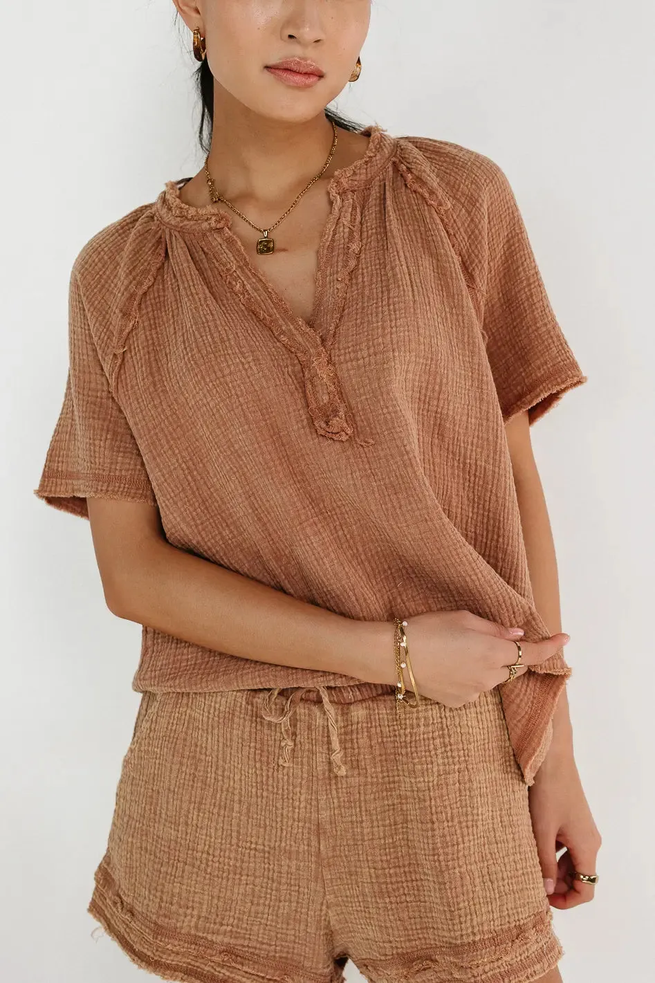 Blair Top in Mocha - FINAL SALE