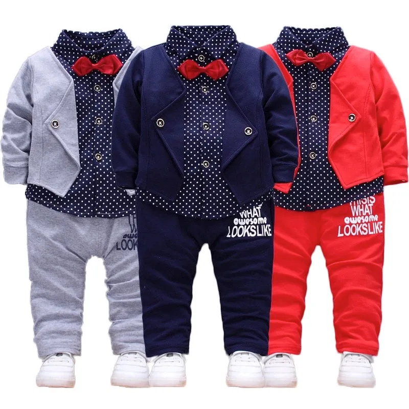 Boys Gentleman Bow Tie Suit 2 Pcs Set