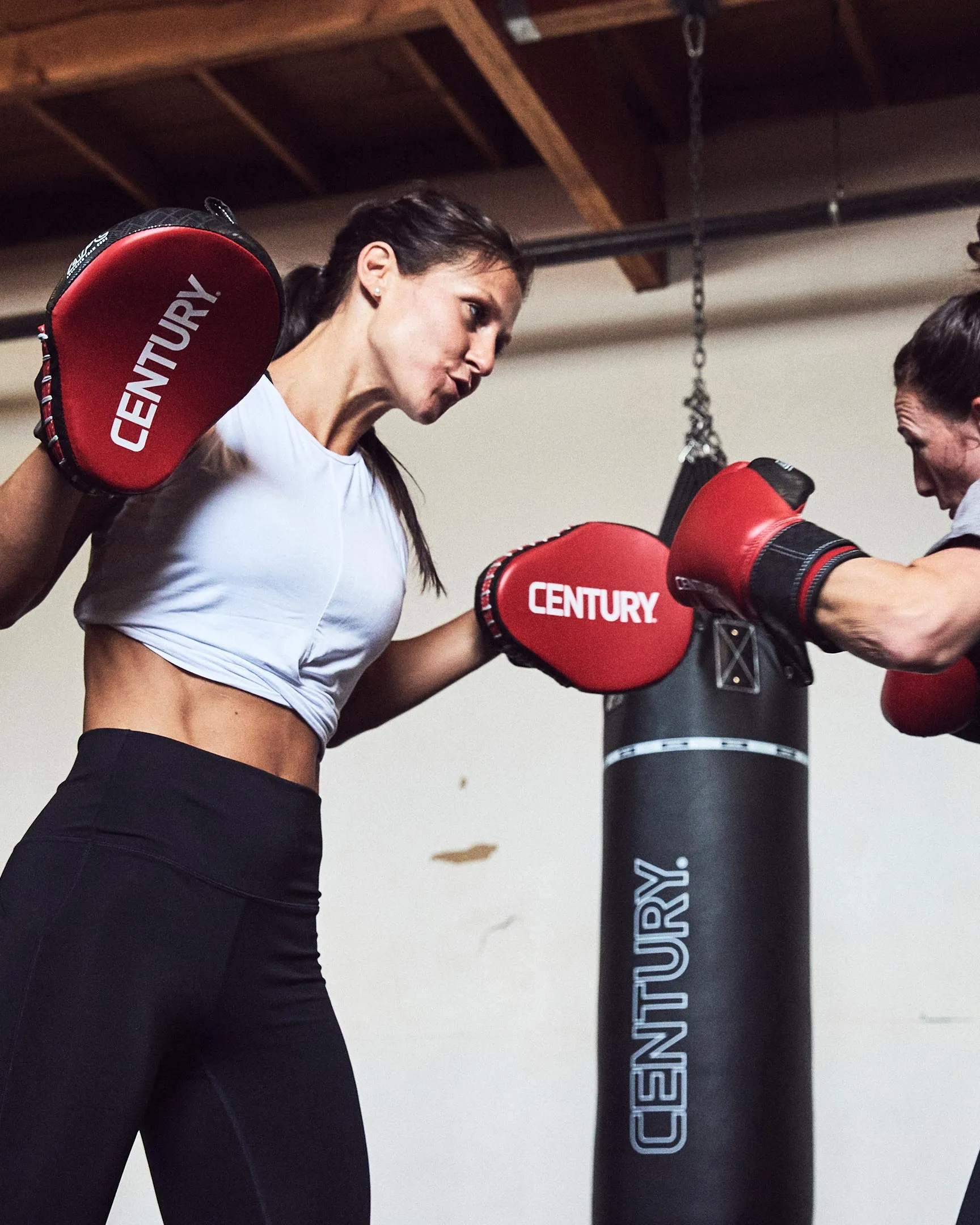 Brave Punch Mitt Pair - Red/Black