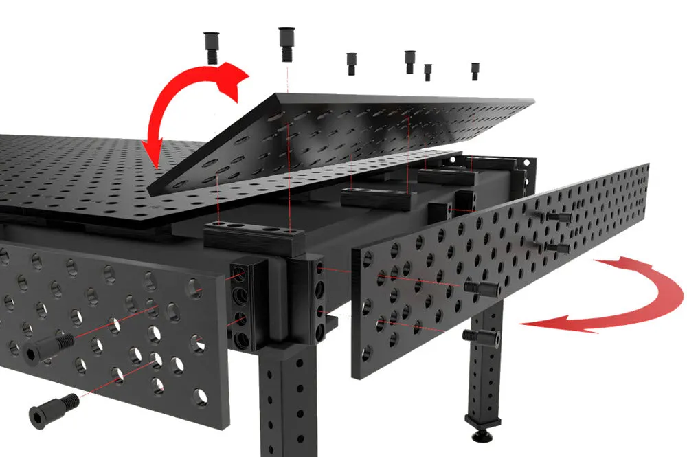 BUILDPRO Alpha 5/8 Adjustable Welding Table 6' x 3' TA5-7236Q-B1