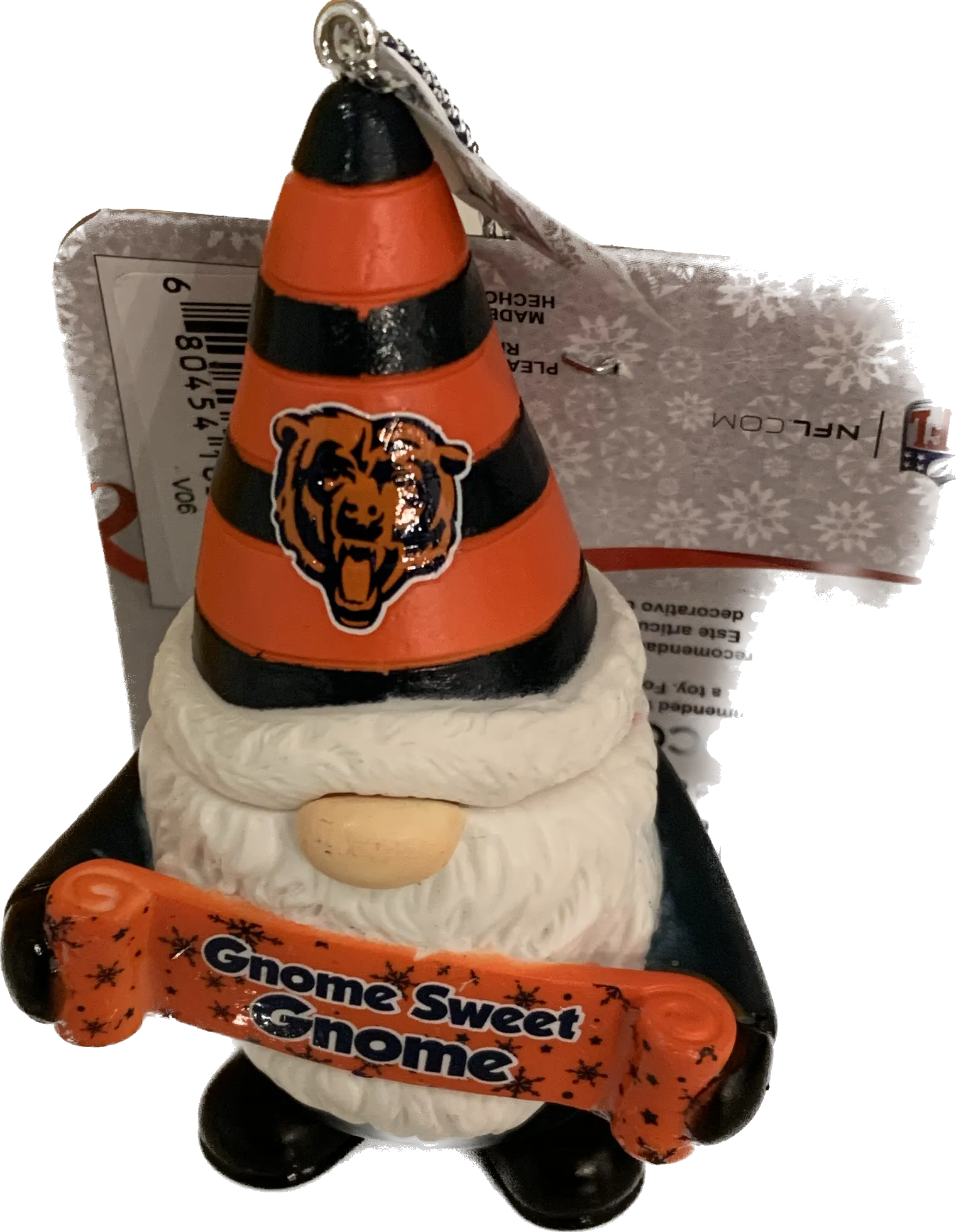 Chicago Bears Gnome Sweet Gnome Ornament NFL Football by Forever Collectibles